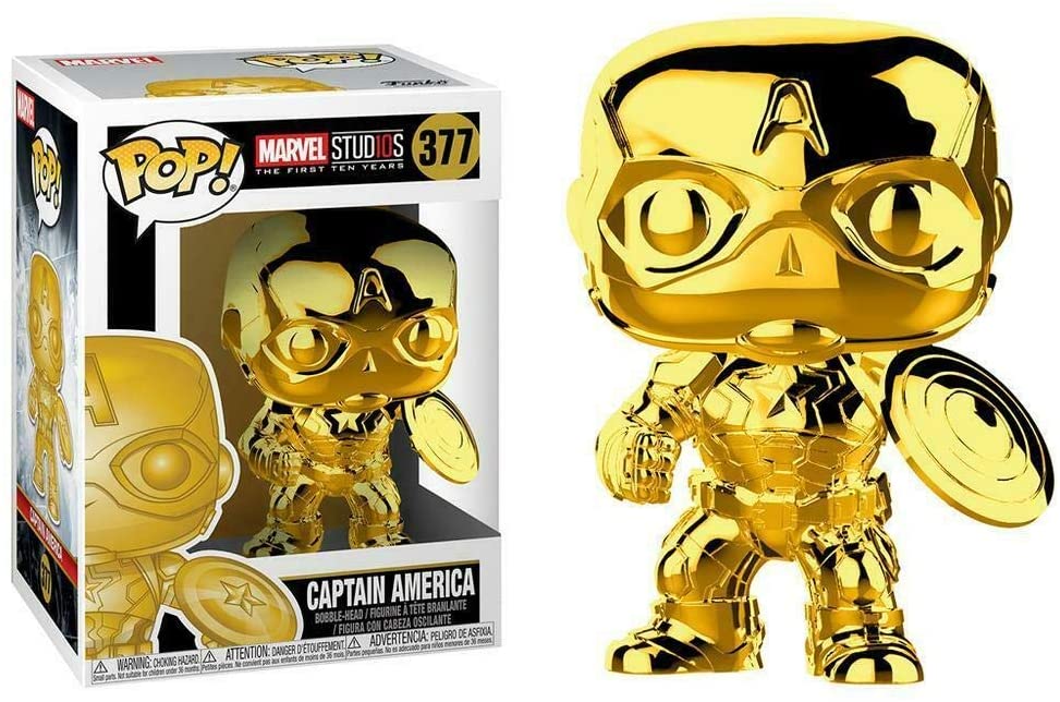 Funko Pop! Marvel Studios Captain America Gold Chrome