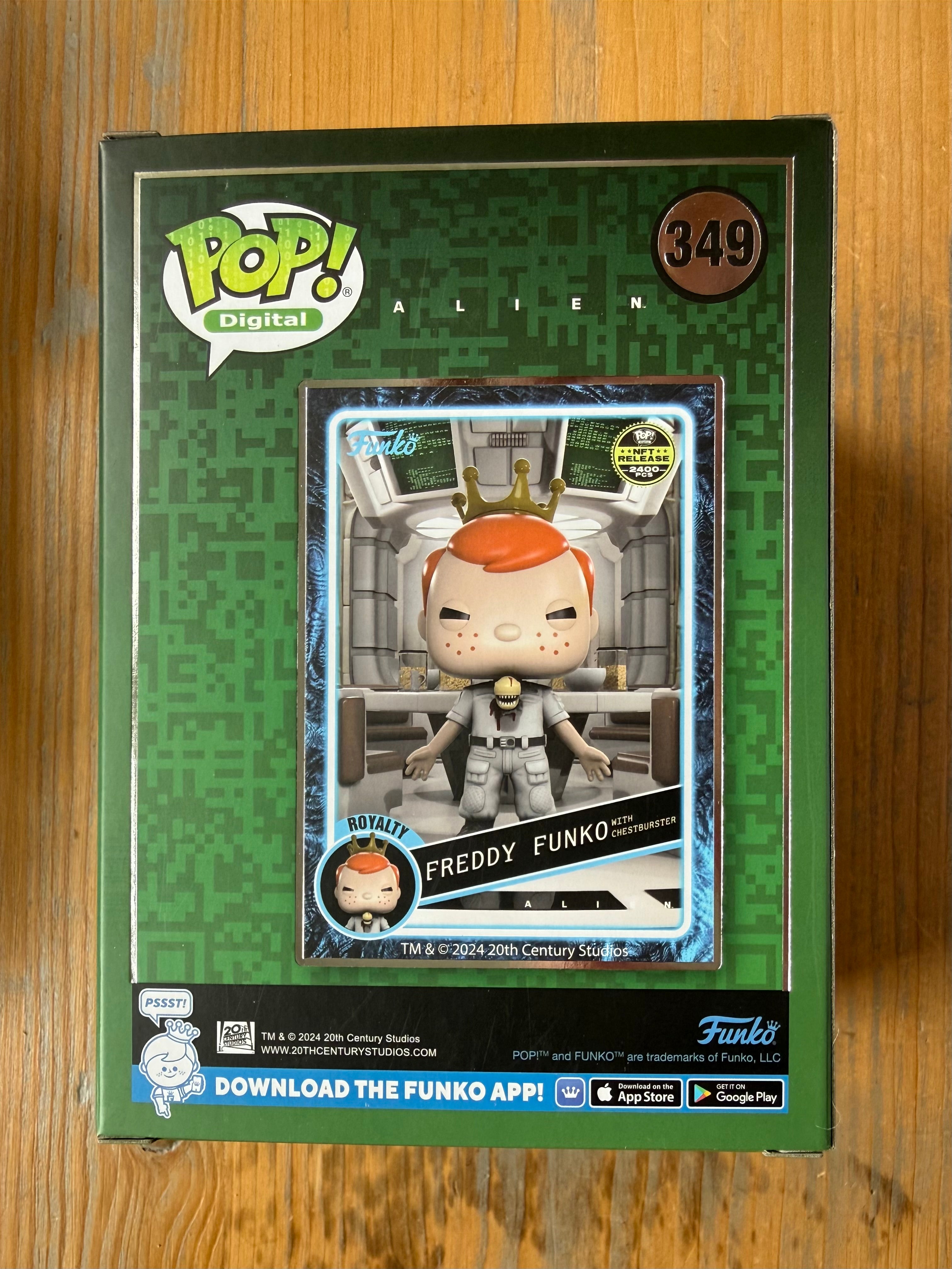 Funko Pop! Digital Alien Freddy Funko boxed figure, #349