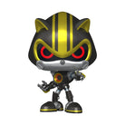 Metal Sonic 3.0 vinyl collectible figure with black and gold striped head