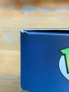Collectible figure box, blue with partial logo