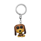 Metal keychain ring with Slinky Dog Pocket Pop! vinyl figure charm