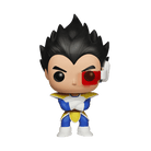 Funko Pop! Vegeta vinyl figure with red scouter and blue outfit, standing