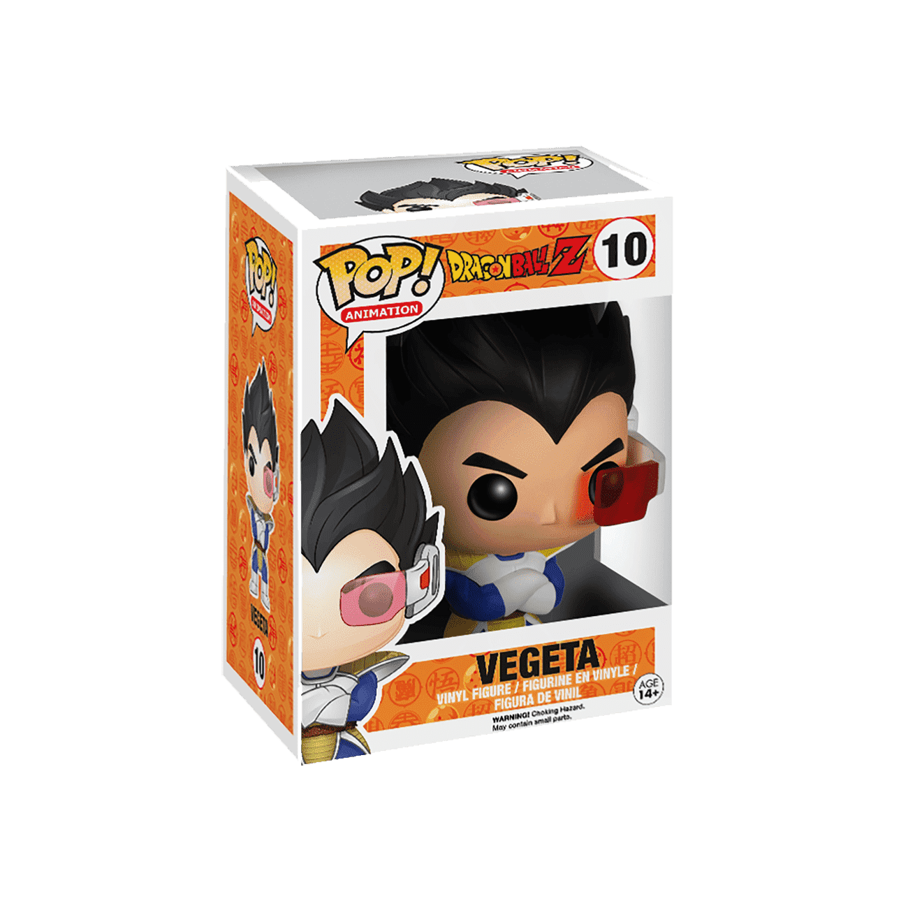 Funko Pop! Vegeta vinyl figure in display box with scouter, #10
