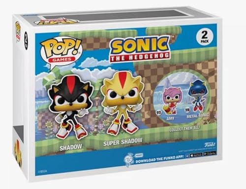 Funko Pop! Games: Sonic The Hedgehog - Shadow & Super Shadow (Glow