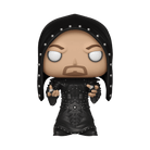 Undertaker hooded vinyl figure with studded black hood and scowling face