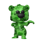 Funko Pop! green leaf-patterned vinyl bear figure with black face details, arms out