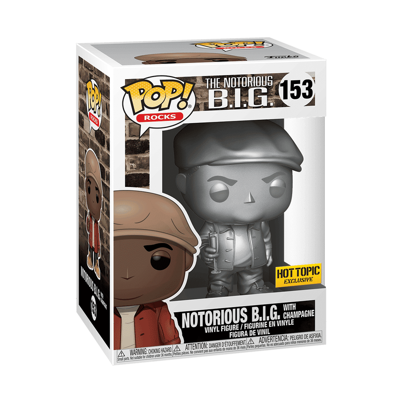 Platinum silver vinyl collectible figure in cap and jacket, shown in retail box