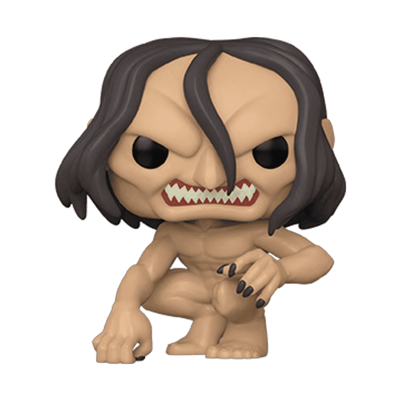 Crouching Ymir's Titan vinyl Funko Pop! figure with black hair and open teeth