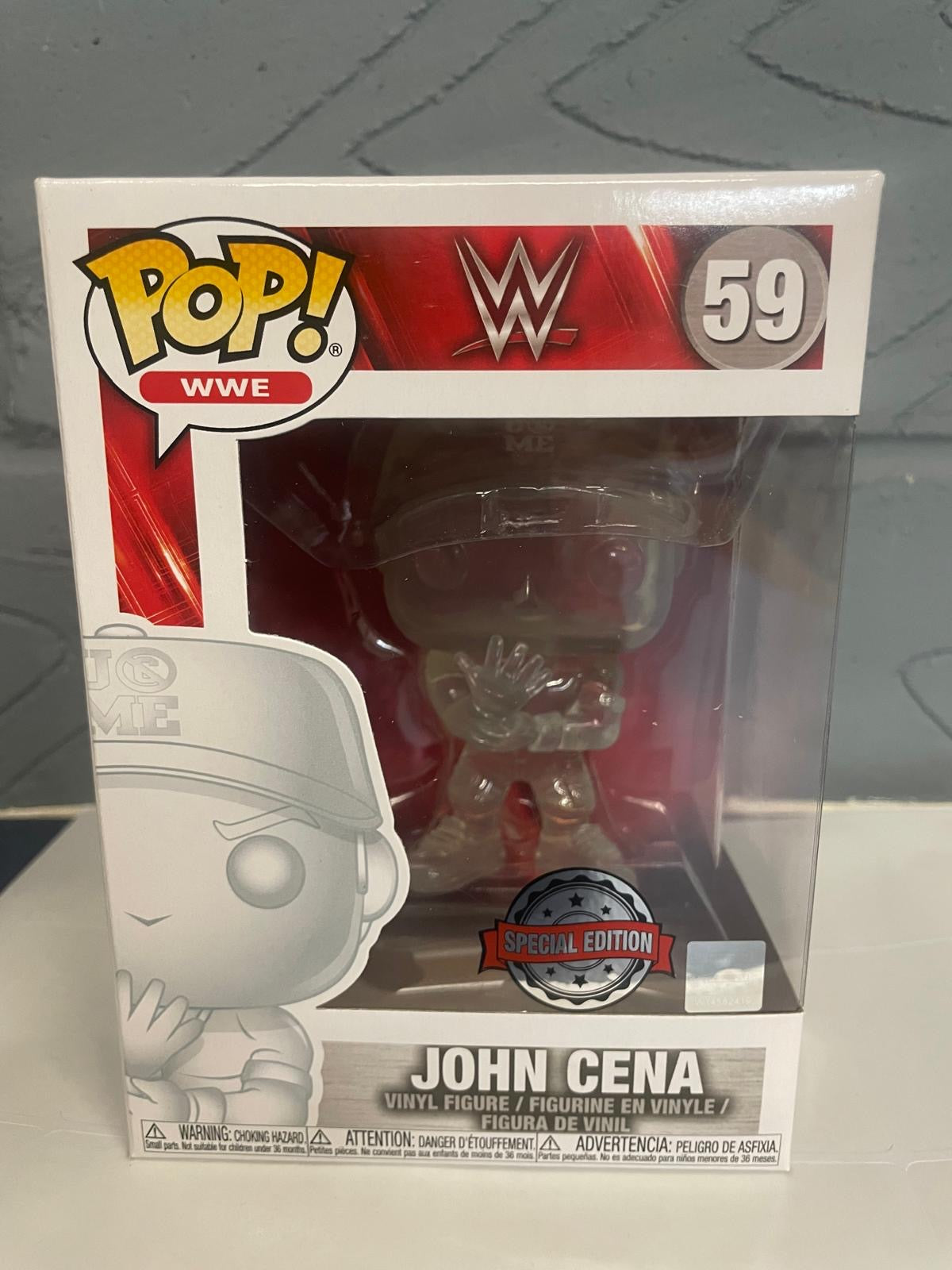 Funko Pop! WWE: John Cena (Invisible Translucent Special Edition