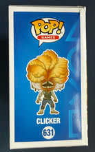 Funko Pop! Games Clicker figure box front with Clicker name and "631" badge