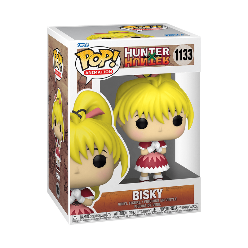 Funko POP! box with blonde-haired figure in red-and-white dress, window display