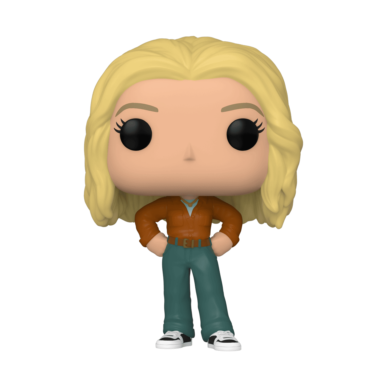 Funko POP! vinyl Dr. Ellie Sattler figure, blonde bob, orange top, teal pants