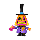 Mayor vinyl figure holding megaphone, glowing purple-and-yellow blacklight colors