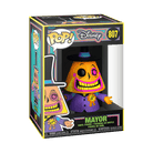 Boxed vinyl figure of Mayor with megaphone, blacklight glow accents
