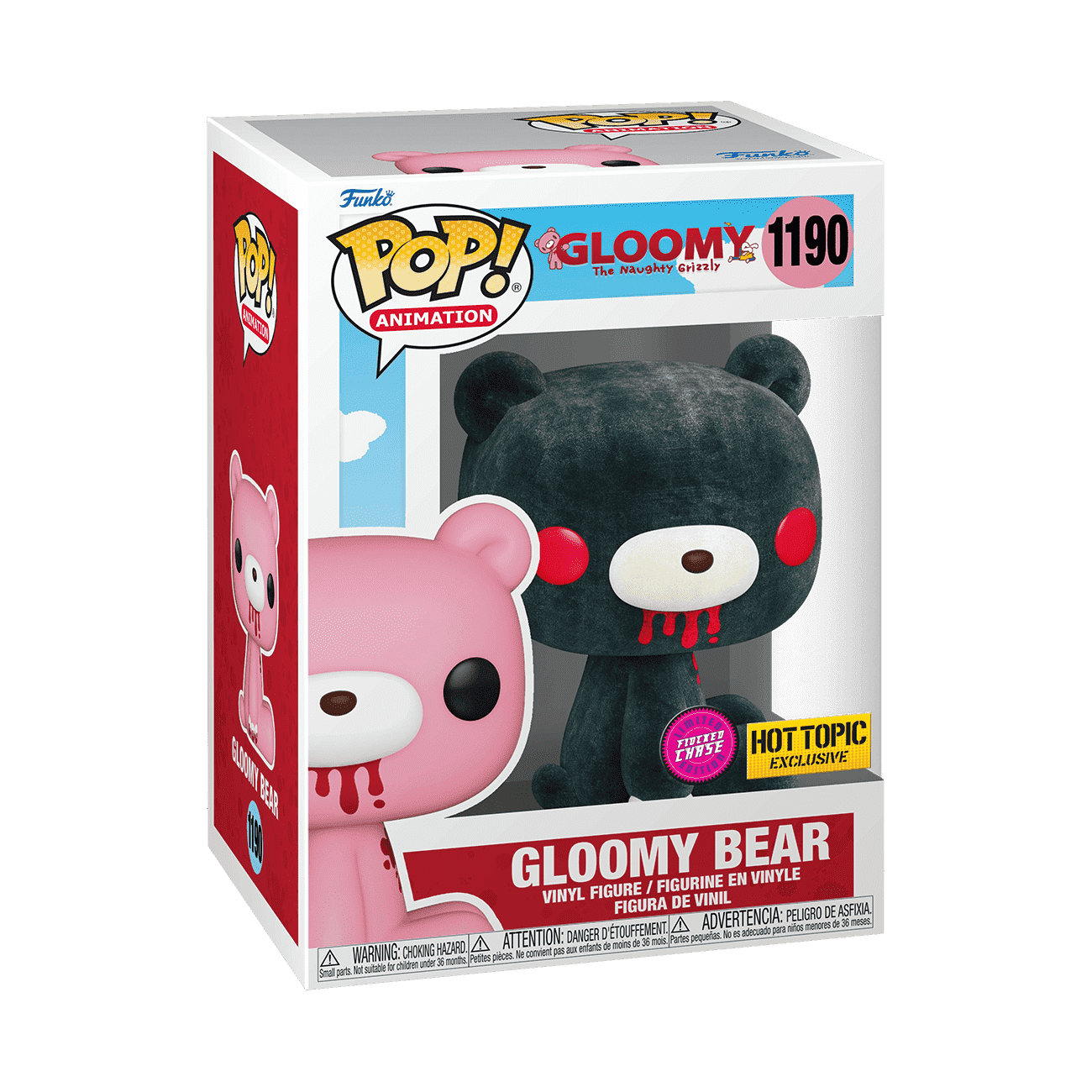 Flocked vinyl bear figure in display box, Hot Topic exclusive