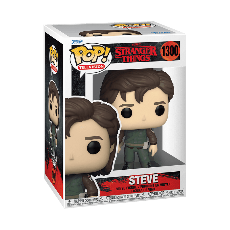 Funko Pop! Television: Stranger Things - Steve in Hunter Outfit #1300 ...