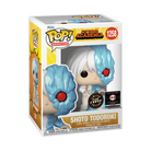 Boxed vinyl Pop figure of Shoto Todoroki with white-blue hair and red eyes