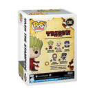 Vinyl collectible box back with character lineup and figure names, TRIGUN theme.