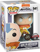 Funko Pop! vinyl figure of Aang on Airscooter in packaging with Nickelodeon logo