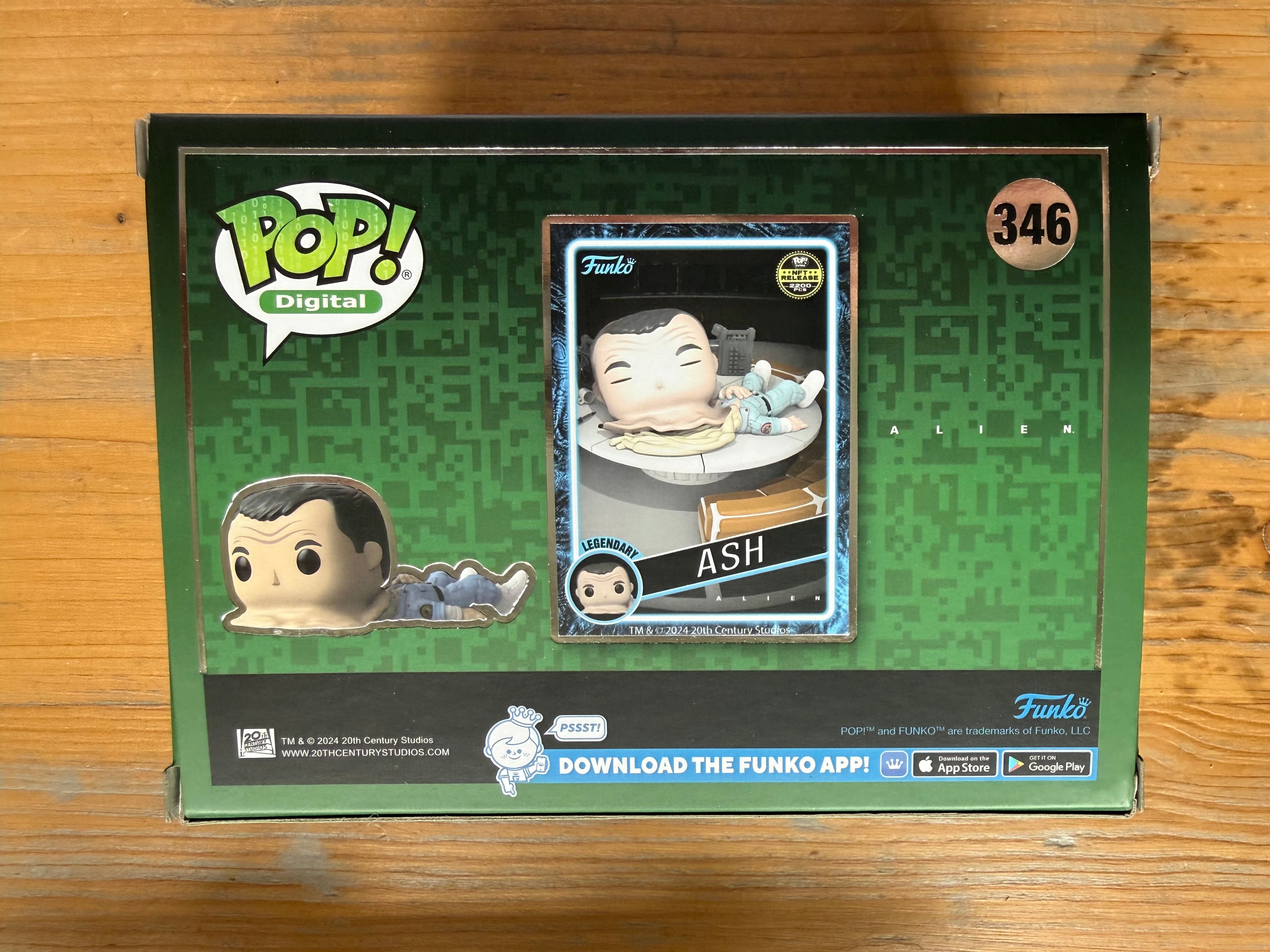 Funko Pop! Digital Ash collectible figure in green retail box with #346 badge