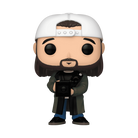 Funko Pop vinyl figure of Silent Bob holding a camera, white helmet and dark clothes