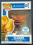 Funko Pop! Games Clicker vinyl figure box with "Funko Exclusive" sticker and figure inside