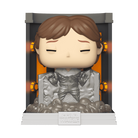 Deluxe Han Solo in carbonite Funko Pop figure close-up, eyes closed in carbonite