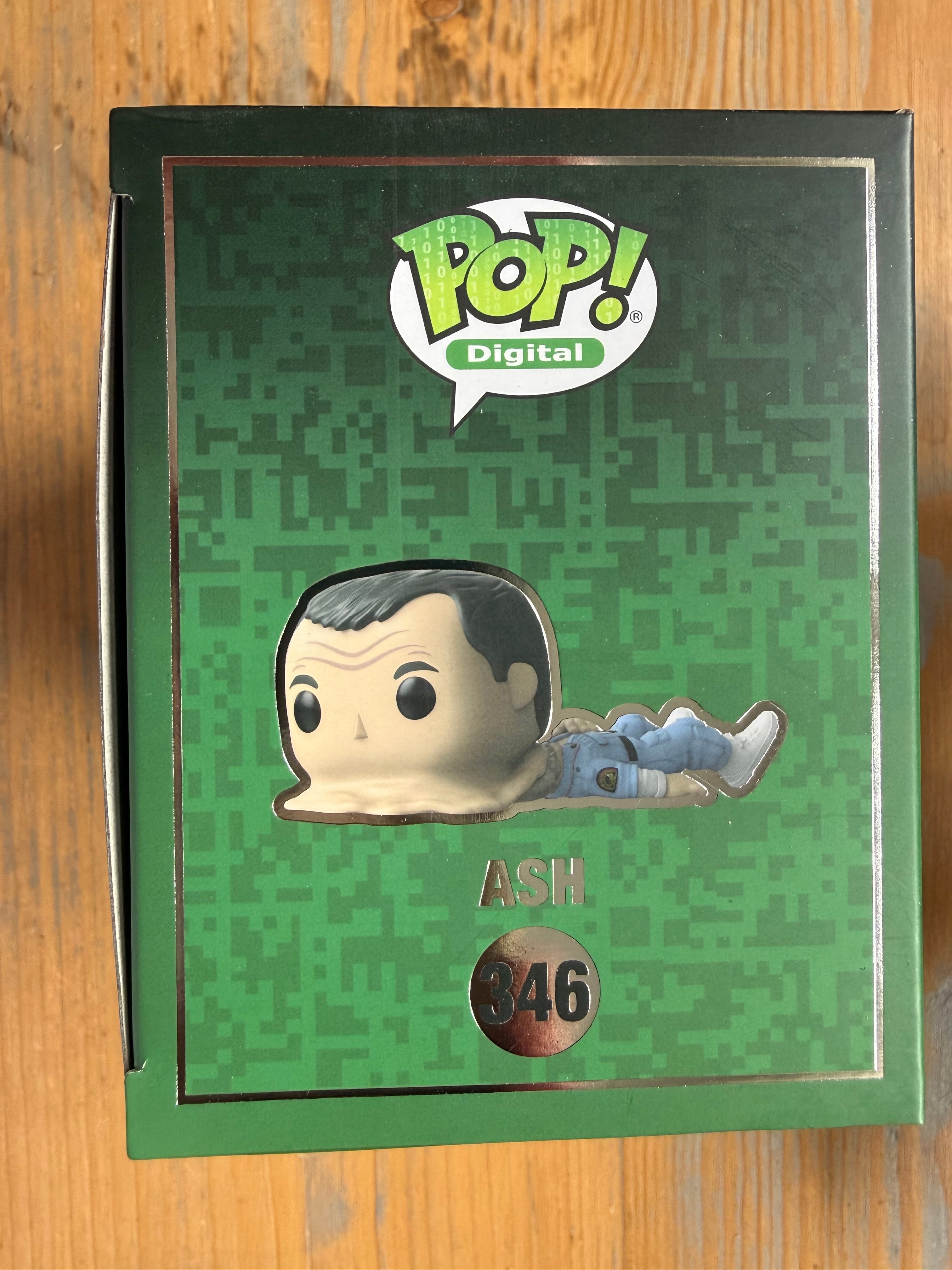 Funko Pop! Digital Ash figure in green box, #346 and character illustration
