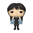 Funko Pop! Wednesday Addams vinyl figure with blue piranha-themed accessories