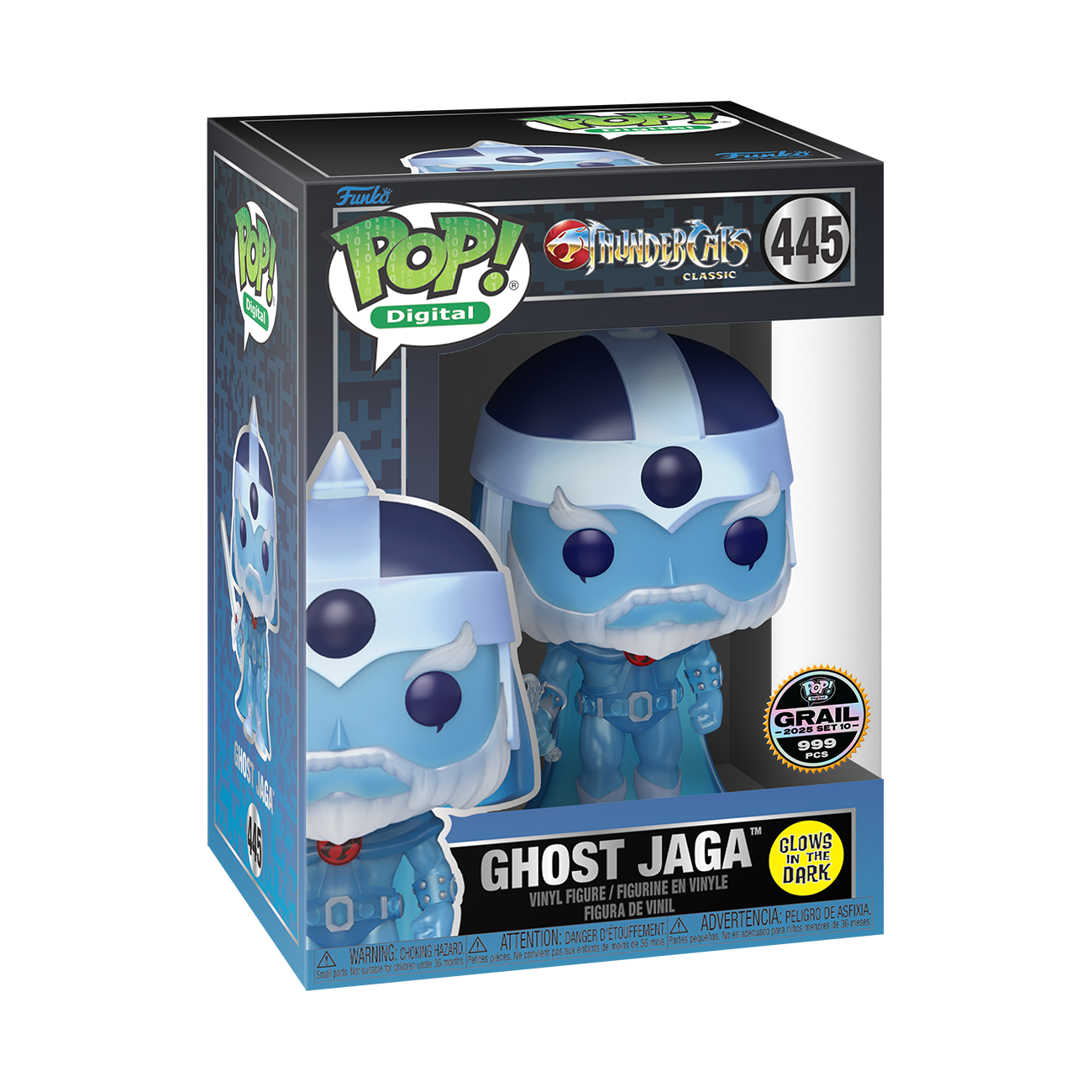 Ghost Jaga vinyl figure in Funko Pop! Digital box, blue translucent glow style, #445.