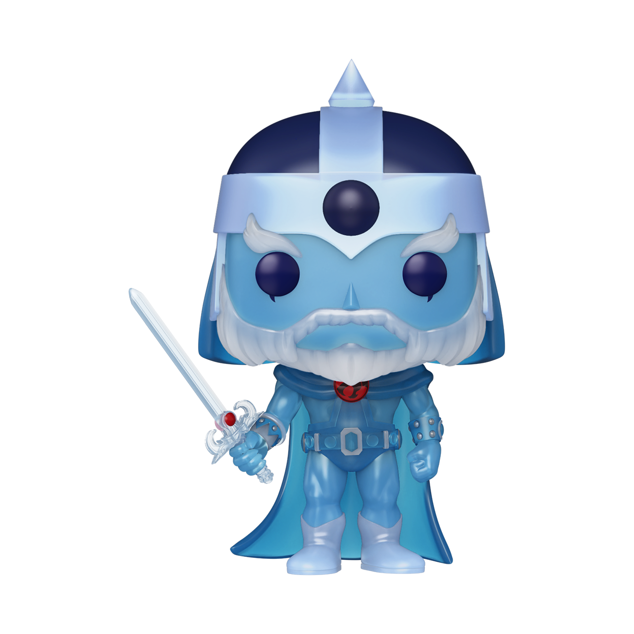 Ghost Jaga vinyl figure, blue armored look with horned helmet and light-blue weapon.
