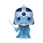 Ghost Jaga vinyl figure, blue armored look with horned helmet and light-blue weapon.