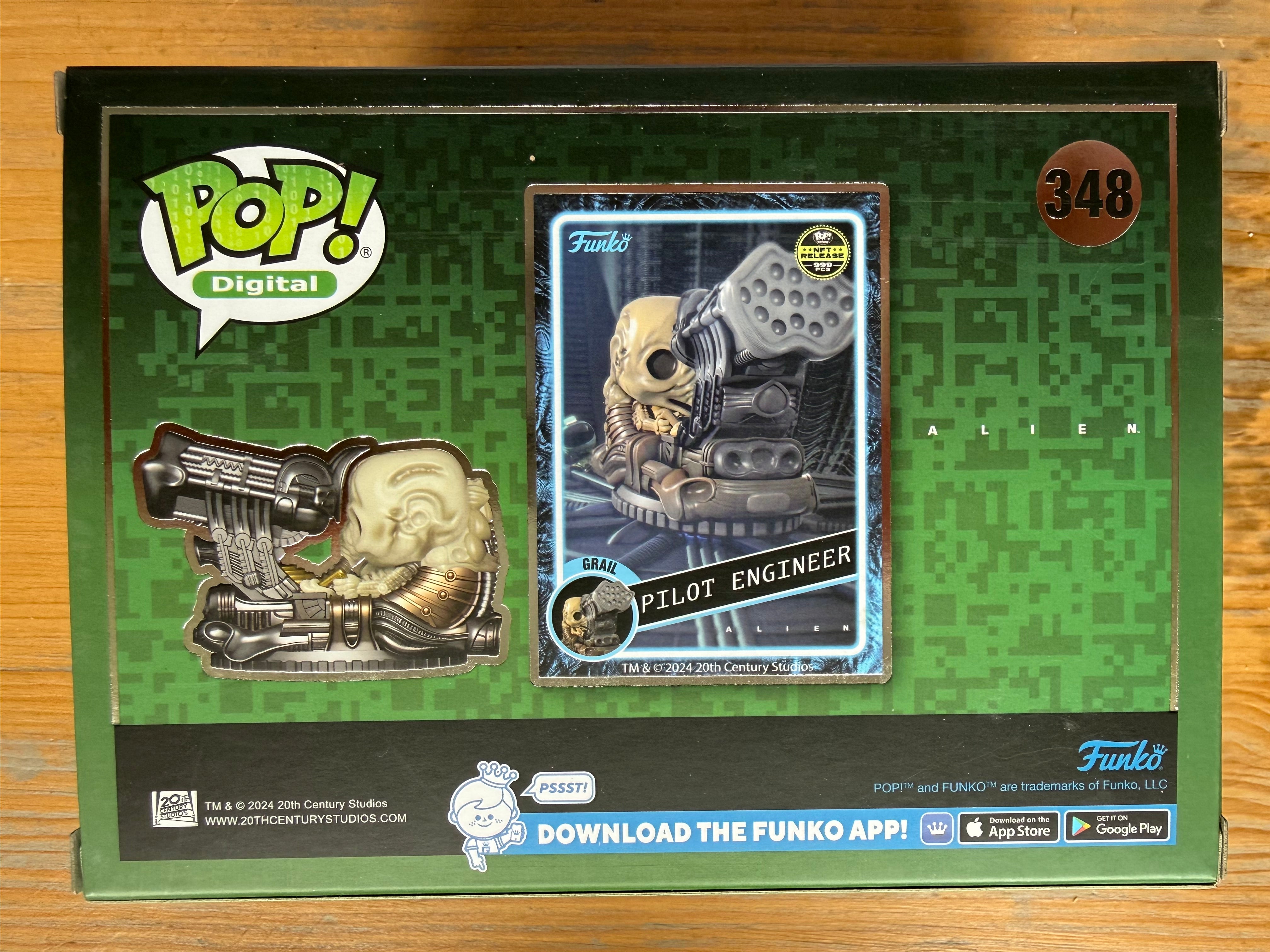 Funko Pop! Digital Pilot Engineer collectible box with figure window and side art