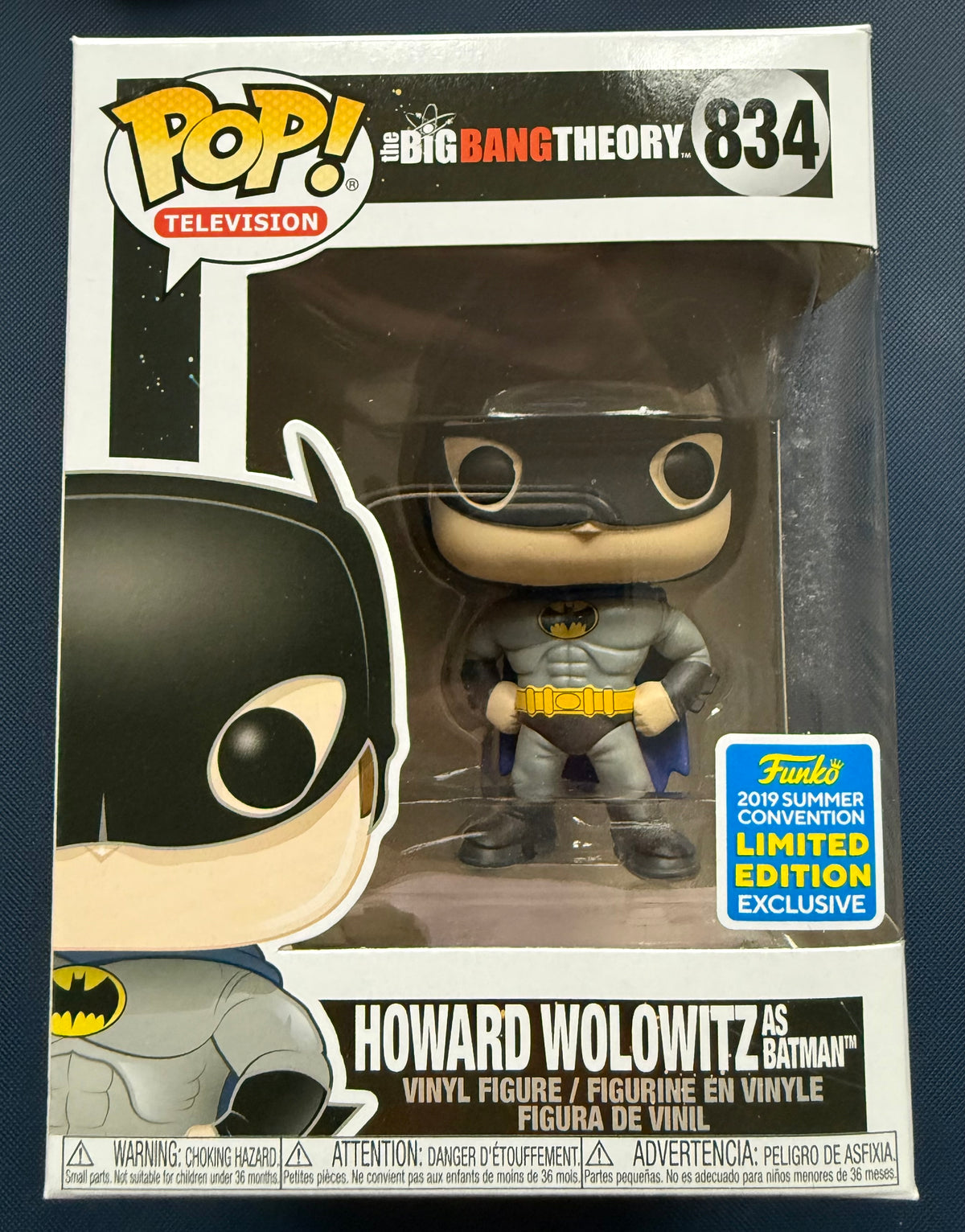 Howard Wolowitz as Batman Funko Pop vinyl figure in display box with limited edition badge