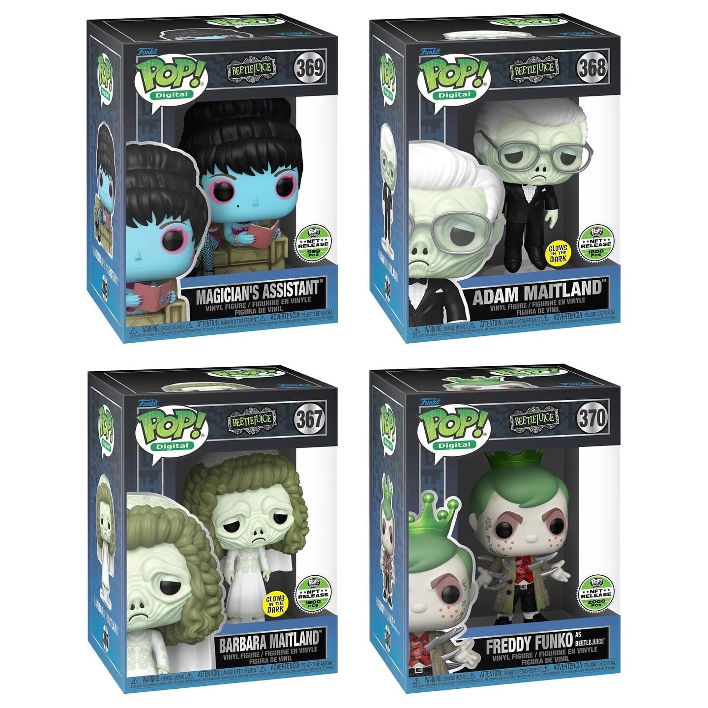 【新品】Funko POP! Plus Beetlejuice (3セット) Funko POP! Beetlejuice, Set of 3, Go! Games Glow Exclusive, with
