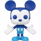 Blue Mickey Mouse vinyl figure with white face, white gloves, and blue shoes