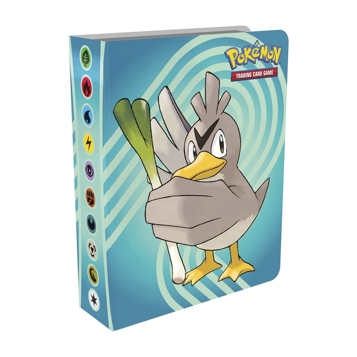 Pokémon TCG mini portfolio binder with Farfetch'd artwork