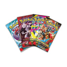 Pokémon TCG sealed English booster packs, colorful character artwork
