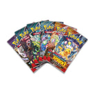 Pokémon TCG sealed English booster packs, holographic character-themed artwork
