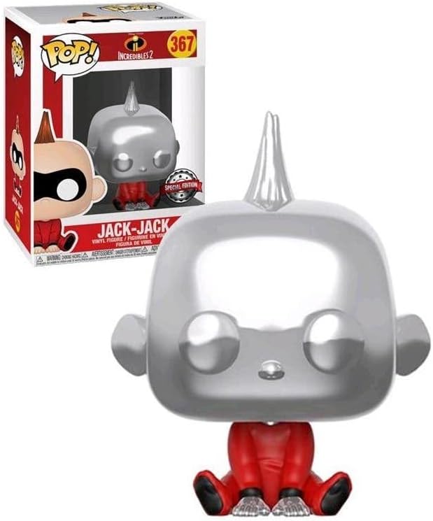 P.O.P　2点 Funko Pop! 31432 Pixar: Jack-Jack (Chrome) #367 – Grey