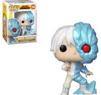 Vinyl Funko Pop figure of Shoto Todoroki with white and blue hair, red eyes