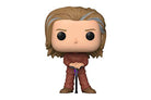 Vinyl collectible figure standing with tan shoulder-length hair and brown robe, hands clasped