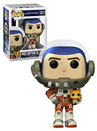 Buzz Lightyear vinyl figure with box, blue helmet and orange space suit