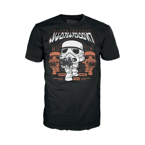 Black short-sleeve T-shirt with Stormtrooper front graphic