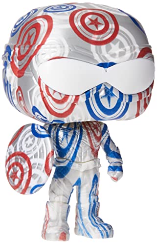 Captain America Funko POP figure in red, white, and blue shield-pattern suit