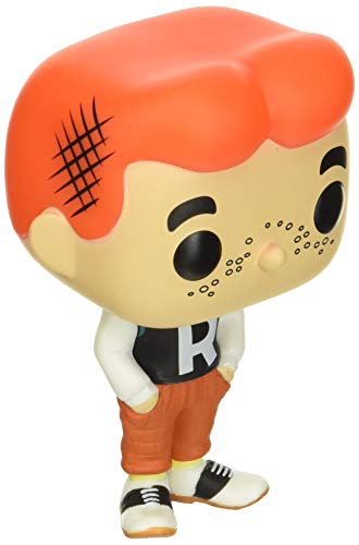 Vinyl collectible figure with orange hair, white shirt, red pants, black shoes