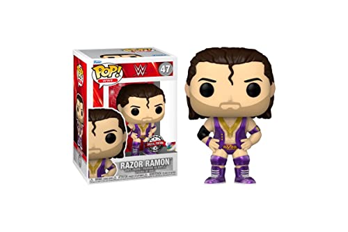 WWE Razor Ramon vinyl collectible figure, boxed, in purple ring outfit and boots