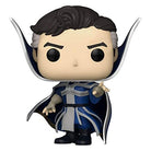 Doctor Strange vinyl figure with dark hair, blue robe, and silver blades