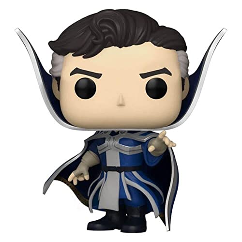 Doctor Strange vinyl figure with dark hair, blue robe, and silver blades