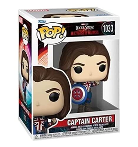 Captain Carter Funko POP! collectible vinyl figure in display box, brown hair and shield